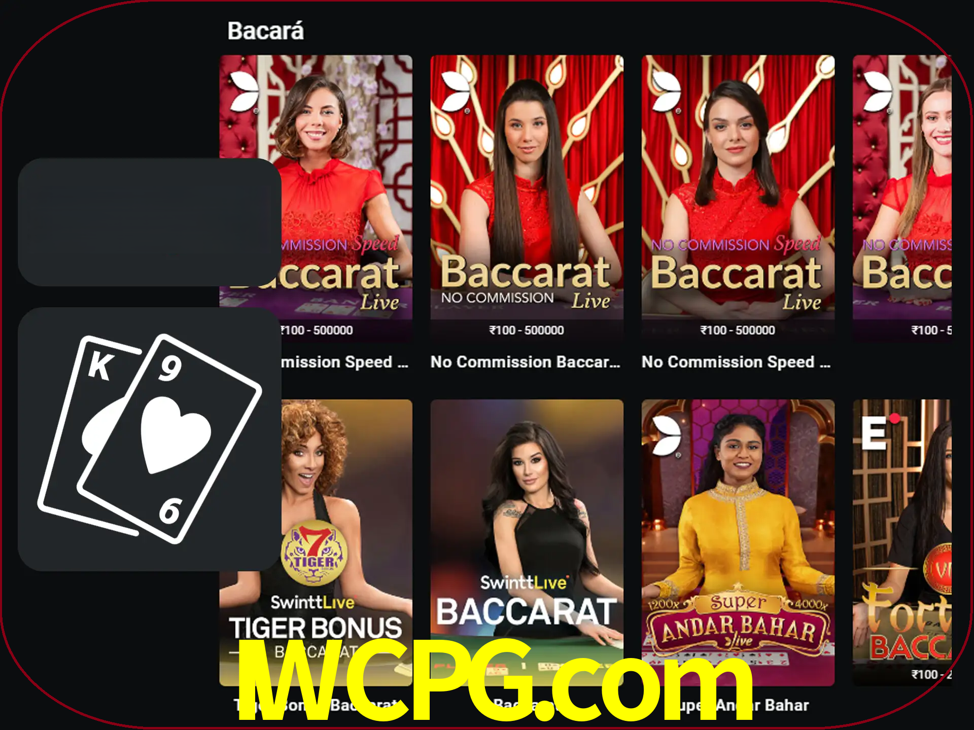 Ganhe muito dinheiro jogando jogos de bacará.